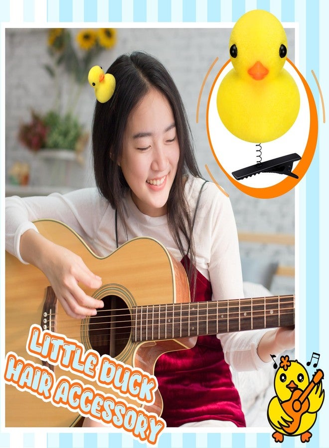 Croknit 12 Pcs Duck Hair Clips Cute Festival Rave Sprouts Yellow Duck Hairpin Kawaii Cartoon Ducky Clips Decorative Hair Accessories for Summer Holiday Party Props(Simple Style) - Image 3